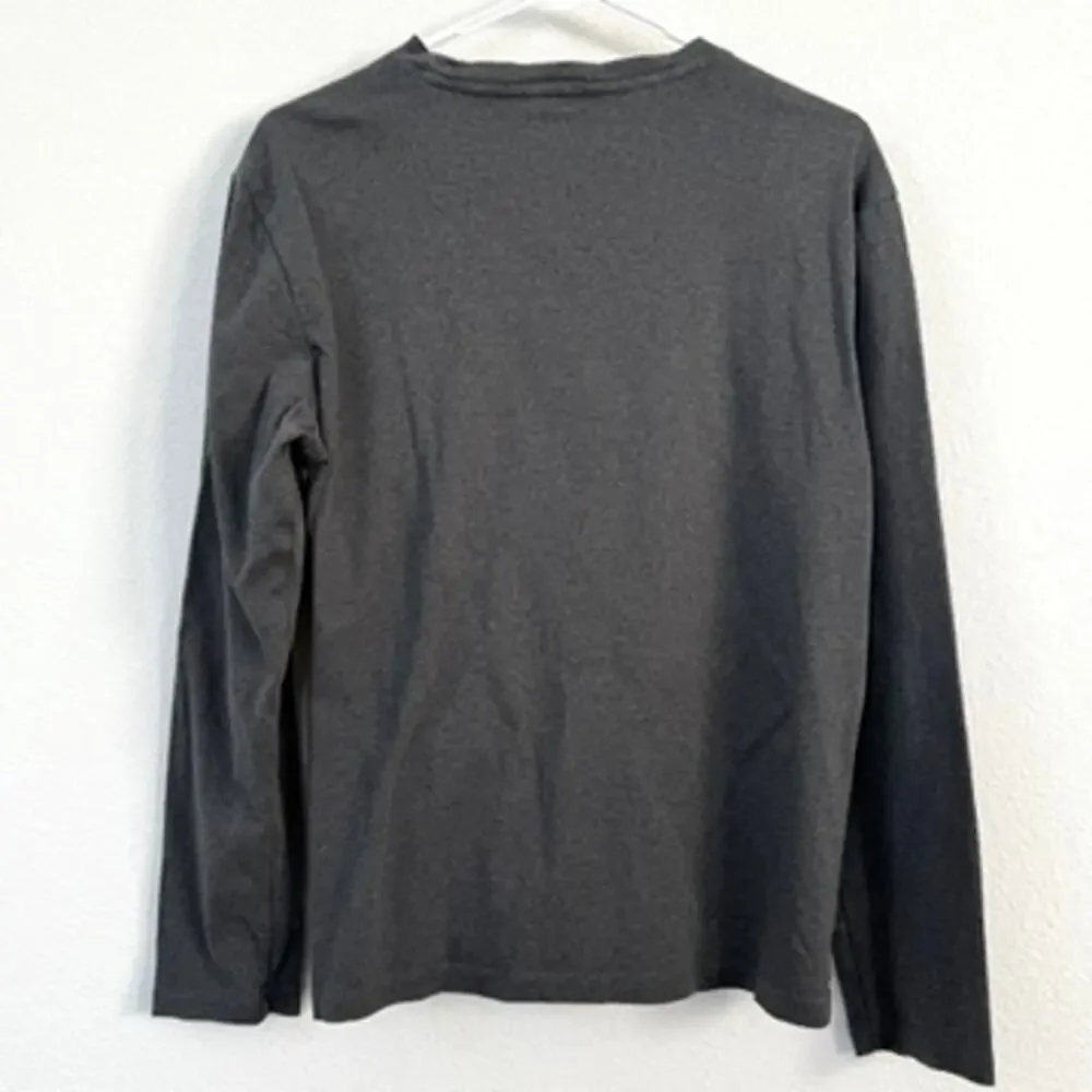 Banana Republic Luxe Touch Performance Shirt Gray Long Sleeve Cotton‎ Mens M